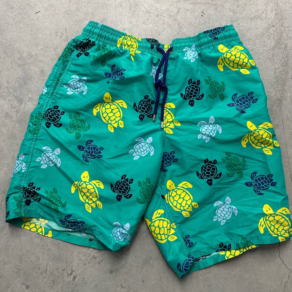 Men’s Vilebrequin Bathing Suit Green With Assorted Co… Gem